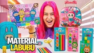 COMPLETEI O MATERIAL ESCOLAR  DE LABUBU *gostei muito!