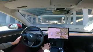 Tesla FSD Beta 11.4.4 &mdash; быстрая поездка в Charger, Кливленд, Огайо, 23 ноября 2023 г.
