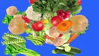 Motion vegetable full green screen/ green screen ANIMATION vegetable