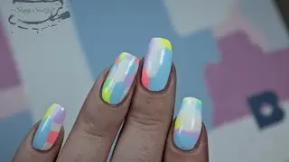 Nailart | Bleached Neon Colorblock Birchbox Nails