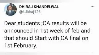 #SSG ICAI CA RESULTS NOVEMBER 2020 EXPECTED DATE | IMPORTANT ANNOUNCEMENT | CA FINAL NOV 2020 RESULT