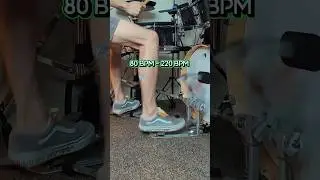 80-220bpm Double Bass Drum Ankle Technique
