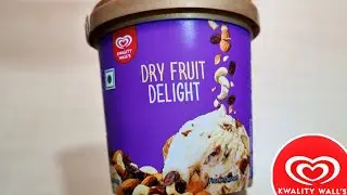 Kwality Wall's Dry Fruit Delight Frozen Dessert Ice Cream🍧 100ml | Ingredients, Taste, Price, Ad#HUL