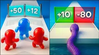 🔥 Blob Clash 3D vs Snake Run 🔵🐍 Hard Levels Challenge | Walkthrough (Ep 424)