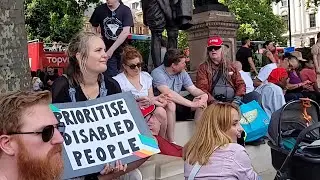 Disabled Protesters Sing for Rights and Dignity Outside Parliament