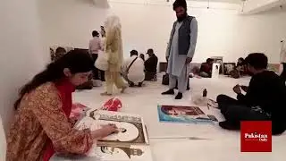 Sketching, calligraphy competition held in Al Hamra on the occasion&nbsp;of&nbsp;Iqbal&nbsp;Day