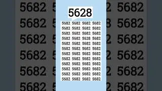 Only quick minds find 5628 in under 10 seconds! ⏱️ #fypシ゚viral #fypviral #fyp #iqtest #shorts