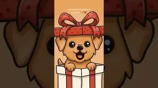 Cute Puppy Inside a Gift Box 🎁🐶 | Would You Keep Him? #shorts #cutelinestudio