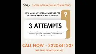 How many attempts are allowed for the Prometric Exam in Saudi Arabia?  #saudijobs  #motivation #job