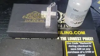 Подвеска-крест Harlem Bling из стерлингового серебра 925 пробы с муассанитом, бриллиантовый тесте...