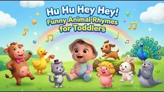 Funny Animal Rhymes for Toddlers | Hu Hu Hey Hey Sing Along Song