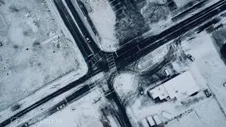 Atlanta Snow 1.10.25 2DDrone - Hank Aaron Dr and Ormond St