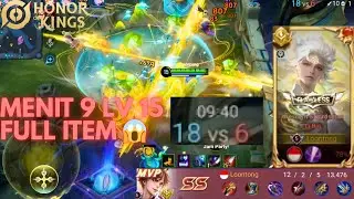 BEGINI CARA LI BAI GUA FARMING DAN ROTASI CEPAT! MENIT 9 UDAH LV 15 DAN FULL ITEM | HONOR OF KINGS 