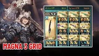 [GBF] Wamdus Lv200 - Testing Hrunting with Magna 3 grid【グラブル】