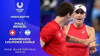 Paul/Bencic v Andreozzi/Carle Highlights | United Cup 2026 Quarterfinal