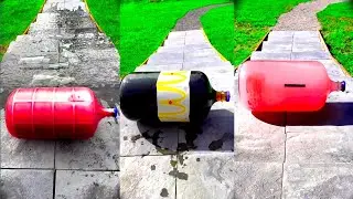 💥🍾Breaking glass bottle -594 | ⚠️ Crushing crunchy and soft things | Throwing bottle down stair.