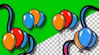 Party Green Screen VFX 🎈🎉 #freevfx | Cartoon Celebration Overlay