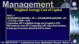 Weighted Average Cost of Capital || Financial Management || Dr. Jamuna  || BBA || TIAS || TECNIA TV