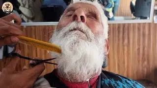 Satisfying Old Man✔️ Beard Cut styles Change looking so Amazing Tutorials 2025 in @alihairdresser 💈