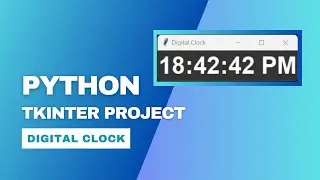 Digital Clock using Python - Beginners Tkinter project. #coding #programming