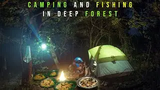 2 days Group Camping in the Rain | Winter Camping and Fishing in deep Jungle #camping