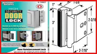 Defender Security U 10827 Door Reinforcement Lock &ndash; Add Extra, High Security to your Home
