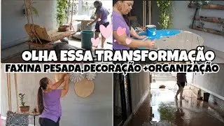 TRANSFORMEI A ÁREA EXTERNA ESQUECIDA😱FAXINA PESADA +ORGANIZAÇÃO +DECORAÇÃO NOVA✨️🥰