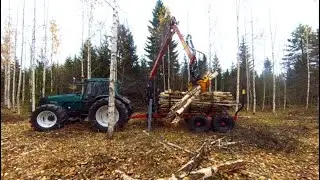 Metsäajossa - VALTRA 8050&KESLA 203T+104