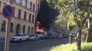 Brand  på Lundagatan, Södermalm, Stockholm