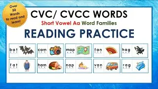 Reading CVC words for Kindergarten and Grade 1 (Short Vowel Aa Word Family ) | Letter Sounds to CVC
