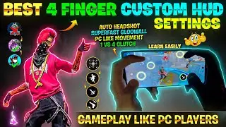 BEST 4 FINGER CUSTOM HUD IN FF | BETTER THAN PC PLAYERS | 4 FINGER CLAW FREE FIRE CUSTOM HUD