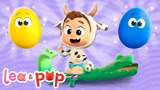 Huevos sorpresa de animales de granja | Vídeos educativos con Pop