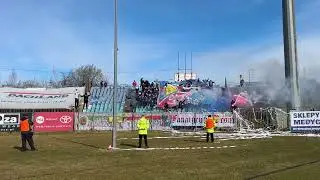 Kibicie Broni Radom na meczu ze Stomilem w Olsztynie
