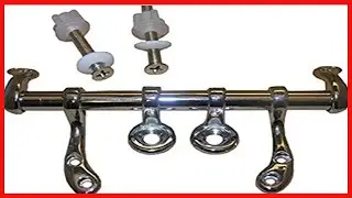 LASCO 14-1051 Toilet Seat Hinge with Bolts and Nuts Fit Most, Chrome Plated Metal