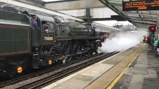 &lsquo;Britannia&rsquo; 70000 departing Chichester on its excursion to littlehampton