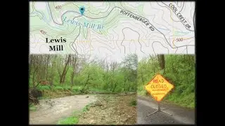 Lewis Mill Branch at the Corun Road Bridge/Poffenberger Road: High Water