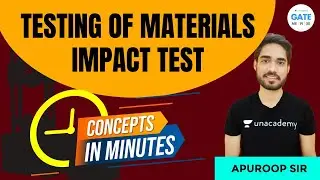 Testing of  Materials I Impact Test | Concepts in Minutes | By Apuroop Sir