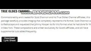 True Oldies Channel RadioScape Jingles