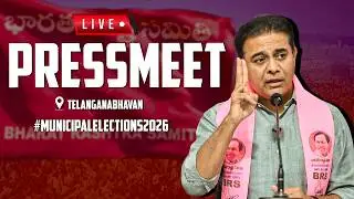 Live : BRS Working President KTR addressing the media at Telangana Bhavan