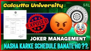 Calcutta University Scam😡😡| Nasha Karke Exam Schedule Banate ho? | Exposed !! Cu