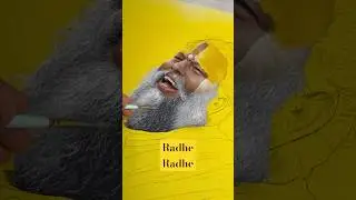 Premanand Ji Maharaj Painting 🙏🏻 #shorts #premanandjimaharaj #vrindavan #radheradhe #painting