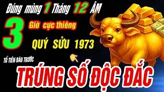 TRÚNG SỐ ĐỘC ĐẮC Tuổi QUÝ SỬU 1973 NHẬN VẬN MAY CỰC ĐỎ- thắp hương 3 giờ này ngày mùng 1/12 âm