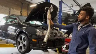 (Mk5 GTI) DOWNPIPE install + stage 1 mods! +(Blood mountain run aftermath)