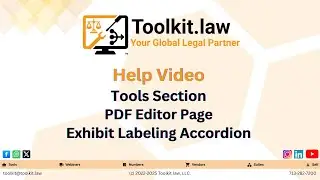 Automated PDF Stamps & Smart Document Tagging for Legal ProfessionalsToolkit.law Exhibit Labeling