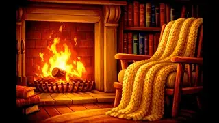 Soft Lullaby Fireplace Loop | The Mitten | Cozy Sleep Music & Warm Night Ambience