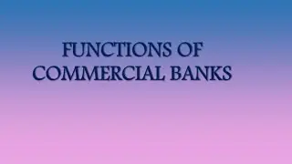 FUNCTIONS OF A COMMERCIAL BANK / short note on the functions of a commercial bank