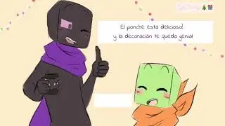 🎄Muérdago🎄MiniComic🎁Especial Navideño [Enderman x Creeper]