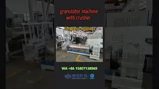 306 stainless steel granulator with crusher soft plastic recycling : PP LDPE , film, bags  #machine
