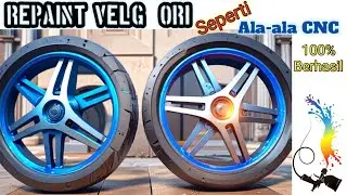 REVIEW VELG ORIGINAL DIBIKIN ALA-ALA VELG CNC ! REPAINT VELG BIRU CANDY