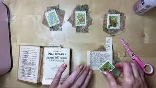 British butterfly stamps junk journal clusters